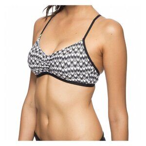 NEXT Reversible Bikini Top Women's 38C Black White Pink Floral